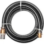vidaXL Tuyau d'aspiration avec raccords en laiton 4 m 25 mm noir