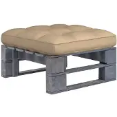vidaXL Pouf palette de jardin Bois de pin imprégné de gris