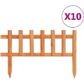 vidaXL Bordures de gazon 10 pcs. Bois de sapin 4,4 m