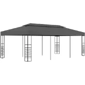 vidaXL Pavillon de jardin 3x6 m Anthracite