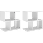 vidaXL Tables de chevet 2 pcs blanc 50x30x51,5 cm bois d'ingénierie