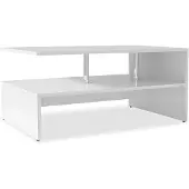 vidaXL Table basse en aggloméré 90 x 59 x 42 cm blanc