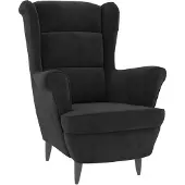 vidaXL Fauteuil en velours noir, 324065 HangarStore.cz