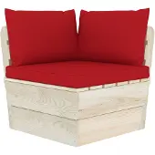 vidaXL Canapé d'angle de jardin en palette avec coussin Bois d'épicéa imprégné