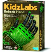 4M Kidzlabs Kit de construction de robot à la main Jouet technique noir