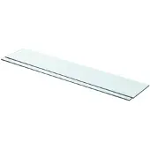 vidaXL Panneaux d'étagère 2 pcs Verre Transparent 80 x 15 cm