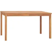 vidaXL Table de jardin à manger 140x80x77 cm en teck massif