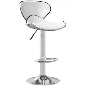 vidaXL Tabouret de bar blanc similicuir