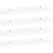 vidaXL Étagères murales 4 pcs Blanc 40x9x3 cm