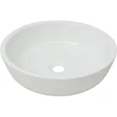 vidaXL Lavabo rond en céramique blanc 42 x 12 cm