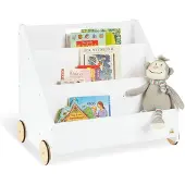 Pinolino Bibliothèque pour enfants Lasse Blanc avec roues