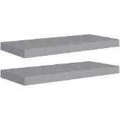 vidaXL Étagères murales flottantes 2 pcs Gris 60x23,5x3,8 cm MDF