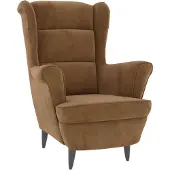 vidaXL Fauteuil en velours brun