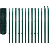 vidaXL Clôture européenne acier 25 x 1,7 m vert