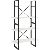 vidaXL Bibliothèque à 4 niveaux Blanc 80x30x140 cm Bois de pin massif