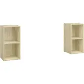 vidaXL Armoires TV 2 pcs. chêne Sonoma 72x35x36,5 cm Matériau bois