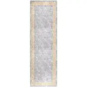 vidaXL Tapis lavable antidérapant 80x300 cm Gris