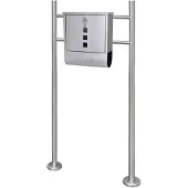 vidaXL Boîte à lettre sur support en acier inoxydable