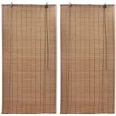 vidaXL Stores en bambou 2 pièces 100x160 cm Marron