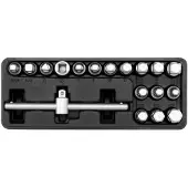 YATO Jeu de clés pour bouchons de vidange d'huile 3/8" 18 pièces