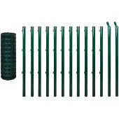 vidaXL Clôture européenne acier 25 x 1,5 m vert