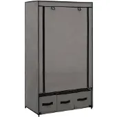 vidaXL Armoire Gris 87 x 49 x 159 cm Tissu
