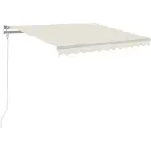 vidaXL Store manuel rétractable 350x250 cm Crème