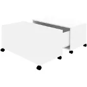 vidaXL Table basse-75x75x38-cm-Panneau de particules-blanc