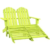 vidaXL Banc de jardin Adirondack 2 places avec pied en bois de sapin vert