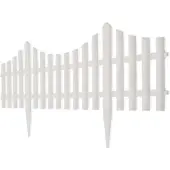 vidaXL Bordures de gazon 17 pcs. Blanc 10 m PP