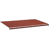 vidaXL Toile de store orange et marron 6x3,5 m