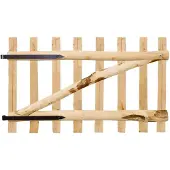 Super Merchant Portillon simple de clôture Bois de noisetier 100x60 cm