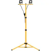 vidaXL Projecteur LED avec trépied 2x10 W blanc chaud