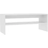vidaXL Table basse blanche 100x40x40 cm en bois composite