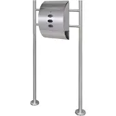 vidaXL Boîte à lettre sur support en acier inoxydable