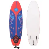 vidaXL Planche de surf bleue et rouge 170 cm