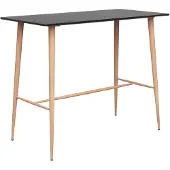 vidaXL Table de bar noire 120x60x105 cm