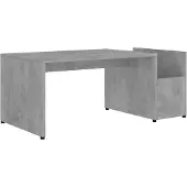 vidaXL Table basse gris béton 90x45x35 cm Bois composite