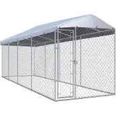 vidaXL Enclos extérieur pour chiens avec toit 760x190x225 cm