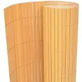 vidaXL Clôture de jardin Double face PVC 90 x 500 cm Jaune