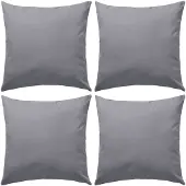 vidaXL Oreiller d'extérieur lot de 4 45 x 45 cm Gris