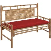 vidaXL Banc de jardin avec support 120 cm bambou