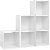 vidaXL Ensemble de meubles TV 3 pièces blanc en bois composite