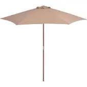 vidaXL Parasol avec mât en bois 270 cm Taupe