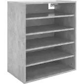 vidaXL Armoire à chaussures Gris béton 60x35x70 cm Bois d’ingénierie