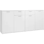 vidaXL Buffet Blanc brillant 160x36x75 cm Bois d'ingénierie