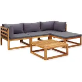 vidaXL Ensemble de salon de jardin en bois massif d'acacia Meubles de jardin