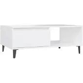 vidaXL Table basse blanche 90x60x35 cm Bois d'ingénierie