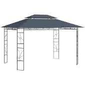 vidaXL gazebo 4x3x2,7 m anthracite 160 g/m²