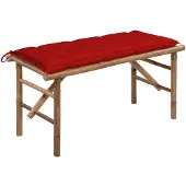 vidaXL Banc de jardin pliable avec support 118 cm bambou
